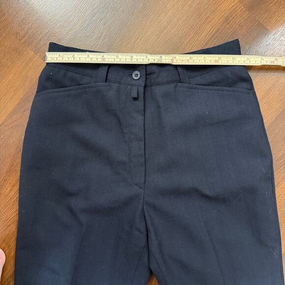 Dries Van Noten Womens Pleated Wool Dress Pants Business Career Navy Sz40 (US 4) - Picture 4 of 8